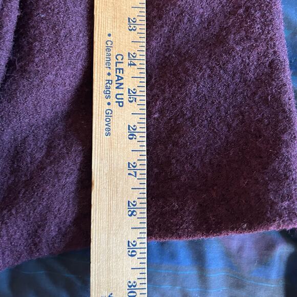 RACHEL ZOE Boiled Wool Jacket Womens Medium Purple Open Cozy Winter Office Layer - Picture 12 of 14